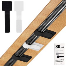 80PCS Hook and Loop Cable Straps, Cable Management Under Desk picture