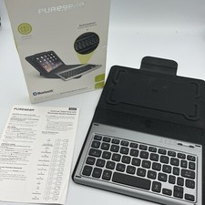 PureGear Folio Case Backlit Bluetooth Keyboard Fits 9-10