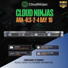 Cloud Ninjas ARA-4LS-2 4 Bay 1U Server AMD Ryzen 9 9900x DDR5 NVMe 2x 350W PSU picture
