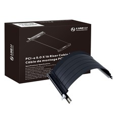 Lian Li PCIE 5.0 Riser Cable 16X 200mm Black PW-PCI-520X for PCIe 4.0 picture