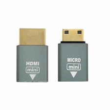 2pcs/set Compatible Adapter 4K Micro HDMI Female to Mini Male & HDMI 1.4 Male picture