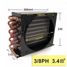 1PCS 3/8PH 3.4㎡ 1.02KW Freezer condenser Radiator Copper Tube Aluminum fin picture