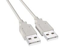 USB 2.0 Type A Male to Type A Male Cable, White - 3ft / 6ft / 10ft / 15ft picture