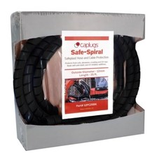 Spiral Wrap Hose Protector 3/8 Inch ID 25 Foot Black HDPE Abrasion Resistant picture