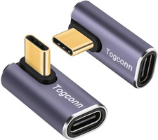 90 Degree Right Angle USB C Adapter , USB Type-C Male to Female Extender picture