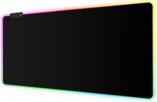 RGB Gaming Mouse Pad - Extra Large XXL LED Mat with Custom Design Stitched Edges picture