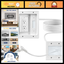 Wall Cable Management Kit - TV Wire Hider, Recessed Outlet Box, 9.8FT Cord, Cord picture