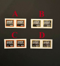 2Pcs AMD RYZEN AI MAX / MAX+ / PRO Badge Sticker Label 19mm x 16mm picture