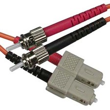 3M 10FT ST to SC Duplex Multi Mode 50/125 Fiber Optic Optical Patch Cable Cord picture