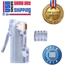 RJ45 Cat6 Modular Plug 8P8C  with Load Bar Insert  100 Pcs Pack picture