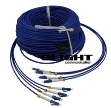 150M INDOOR ARMORED LC-LC 4 STRANDS Single-Mode 9/125 Fiber Patch Cord picture