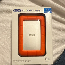 LaCie Rugged Mini 5TB USB-C Portable External HDD Shock/Rain Resistant Orange picture