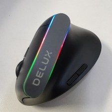 DELUX M618DB Vertical Ergonomic Wireless 3 stage DPI Adjustable RGB Light Mouse picture
