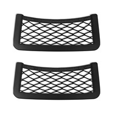 2 Pack Car Net Storage Pocket, -Adhesive Mesh Bag Organizer Net Storage Pouch... picture
