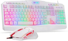 REDRAGON S101W Wired RGB Backlit Keyboard and Red Backlit Mouse Combo 3200 DPI picture