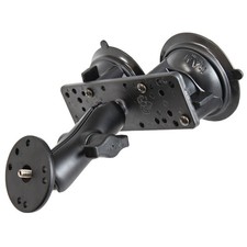RAM-B-101U-BR1  RAM Twist-Lock Dual Suction Mount with 1/4