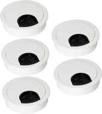 5 Pcs Plastic Desk Cable Grommet 2-1/2