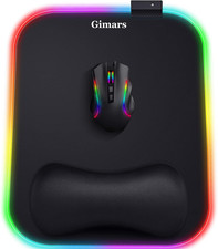 RGB Mouse Pad with Wrist Rest Support, 12 x 10 in Extra Large Ergonomic Gaming M picture