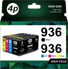 4-Pack 936 High Yield Ink Cartridges for HP 936 OfficeJet Pro 9110b 9130b 9120b picture
