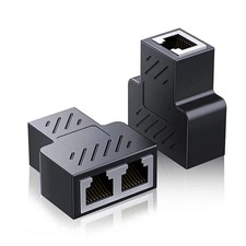RJ45 Ethernet Splitter 1 to 2 Adapter Network Cable Connector for PC Router picture