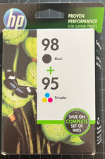 Genuine HP 98 Black 95 Tri Color Ink Cartridge Combo Pack CB327FN Original OEM picture