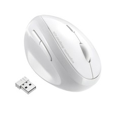 2.4G Wireless Left Handed Mouse Ergonomic 5 Buttons 800/1200/1600 DPI White picture