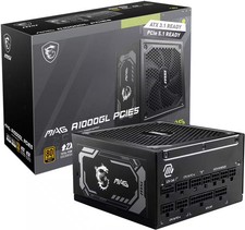 MSI - MAG A1000GL PCIE5 1000W Full Modular ATX 3.1 Ready 80 Plus Gold Power S... picture
