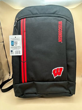 Wisconsin Badgers Black & Red Laptop Bag - Genuine College Product - Brand New picture