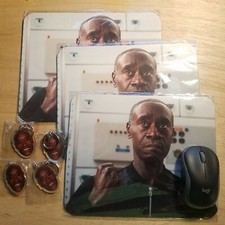 Don Cheadle mousepad + acrylic keychain / Avengers Endgame / choking baby Thanos picture