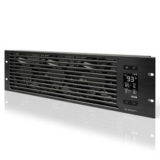 AC Infinity CLOUDPLATE T9-N, Rack Mount Fan Panel 3U, Intake Black picture