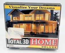Total 3D Home Deluxe 4.0 Suite Design - Software PC Windows 98/XP 3 Disc Set picture