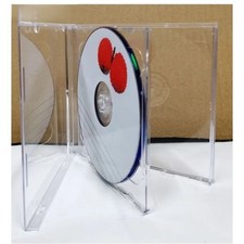 Standard Double CD Jewel Case 10.4mm 2 Disc Replacement Storage Box Clear Black picture