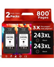 Compatible 243XL Black Ink Cartridge Replacement for Canon PG-243 XL PG243(2 Pac picture