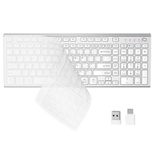 Wireless Silent Keyboard, Ultra Quiet USB Low Profile Compact Full Size with ... picture