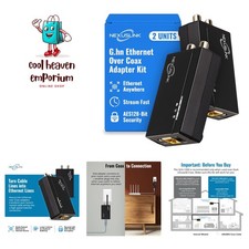G.hn Ethernet Over Coax Adapter Kit - 1.2Gbps for Seamless Gaming & Streaming picture