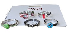 Disney Parks Marvel Superhero Icons Finger Rings Set of 5 picture