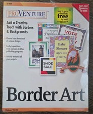 Proventure Border Art CD-ROM For Desktop Publishing Brand New In Factory Seal picture