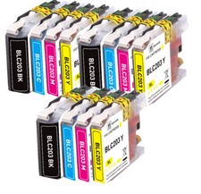 12 PK Premium Ink fits Brother LC203 Series MFC-J680DW MFC-J885DW MFC-J4420DW picture