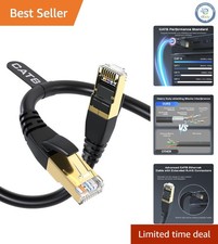Reliable 6FT Cat8 Ethernet Cable - 40Gbps, Weatherproof, for Gaming & Streaming picture