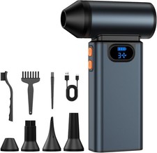 High Speed Metal Electric Compressed Air Duster Black 130000RPM Rechargeable picture