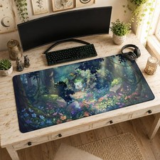 Bulbasaur Mouse Pad Enchanted Forest Desk Mat, Pokemon Mat Accessories picture