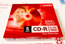 NEW Sealed Imation CD-R 5 Pack CD Recordable Compact Discs 700MB Data Music 52X picture