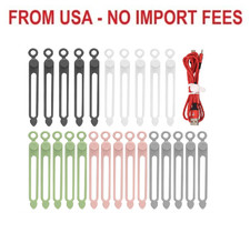 25 Pcs Silicone Cable Ties, Reusable Cable Straps Wire Organizer, Cable Manageme picture