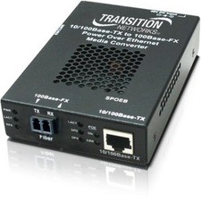 Transition Networks Stand-alone Fast Ethernet PoE Media Converter picture