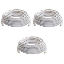 3 x 50ft FEET White Internet LAN CAT5e Network Cable for Computer Modem Router  picture