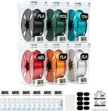 6 Pack Filament Storage Box with Temperature & Humidity Monitor, Airtight Dry picture