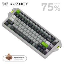 KEYSME AIM04 75% Mechanical Keyboard QMK Hot Swap Aluminum for Office Work Mac picture