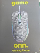 Grey Camo Onn Gaming Mouse Attached USB Power Cable LED Lighting DPI picture