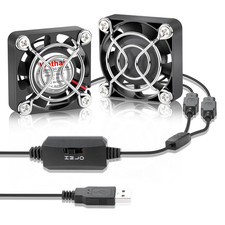 2Pack Wathai 40Mm X 10Mm Mini USB Fan with Speed Control 5V Small Computer USB F picture