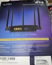 LNN AX3000 Dual Band Gigabit Wi-Fi 6 Wireless Router 3000Mbps (LNN788) - Black picture